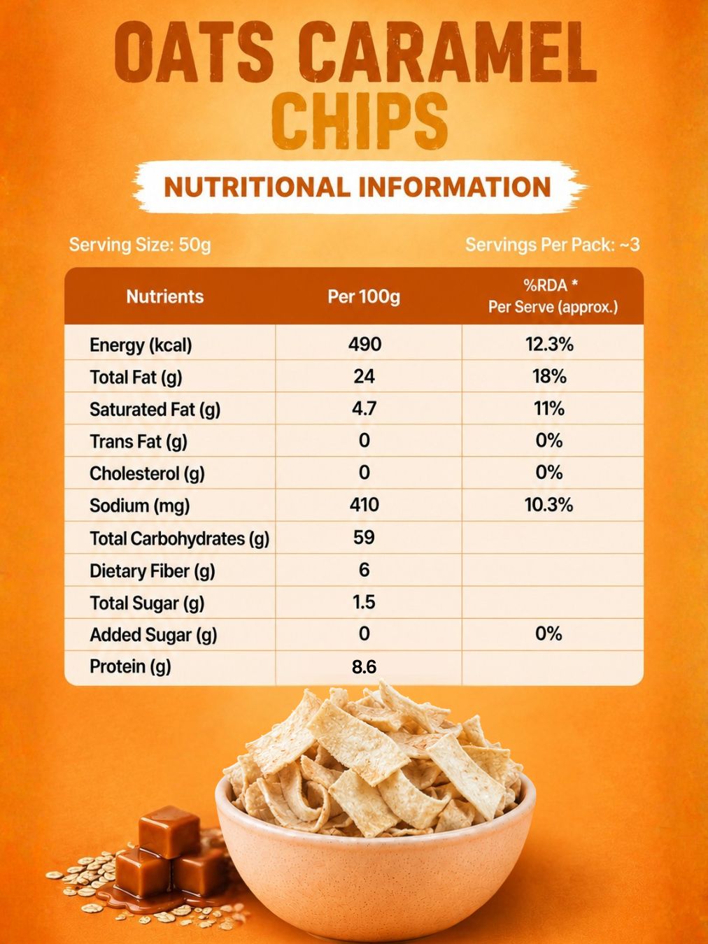 Oats Caramel Chips & Soya Mint Chips Combo