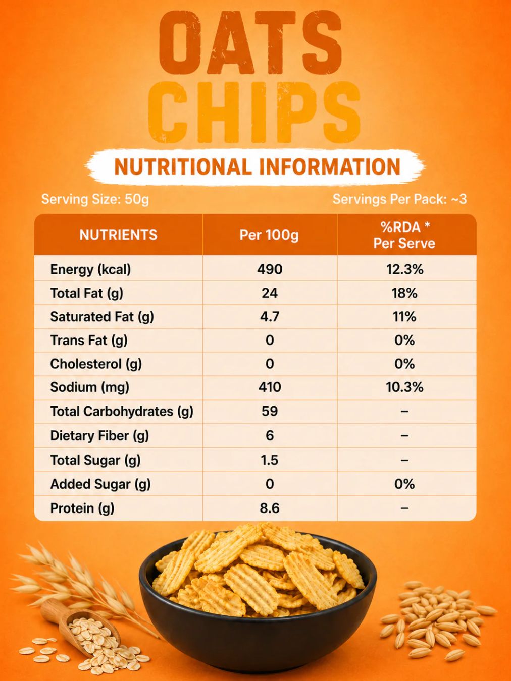 Beetroot Chips & Oats Chips Indian Masala Combo