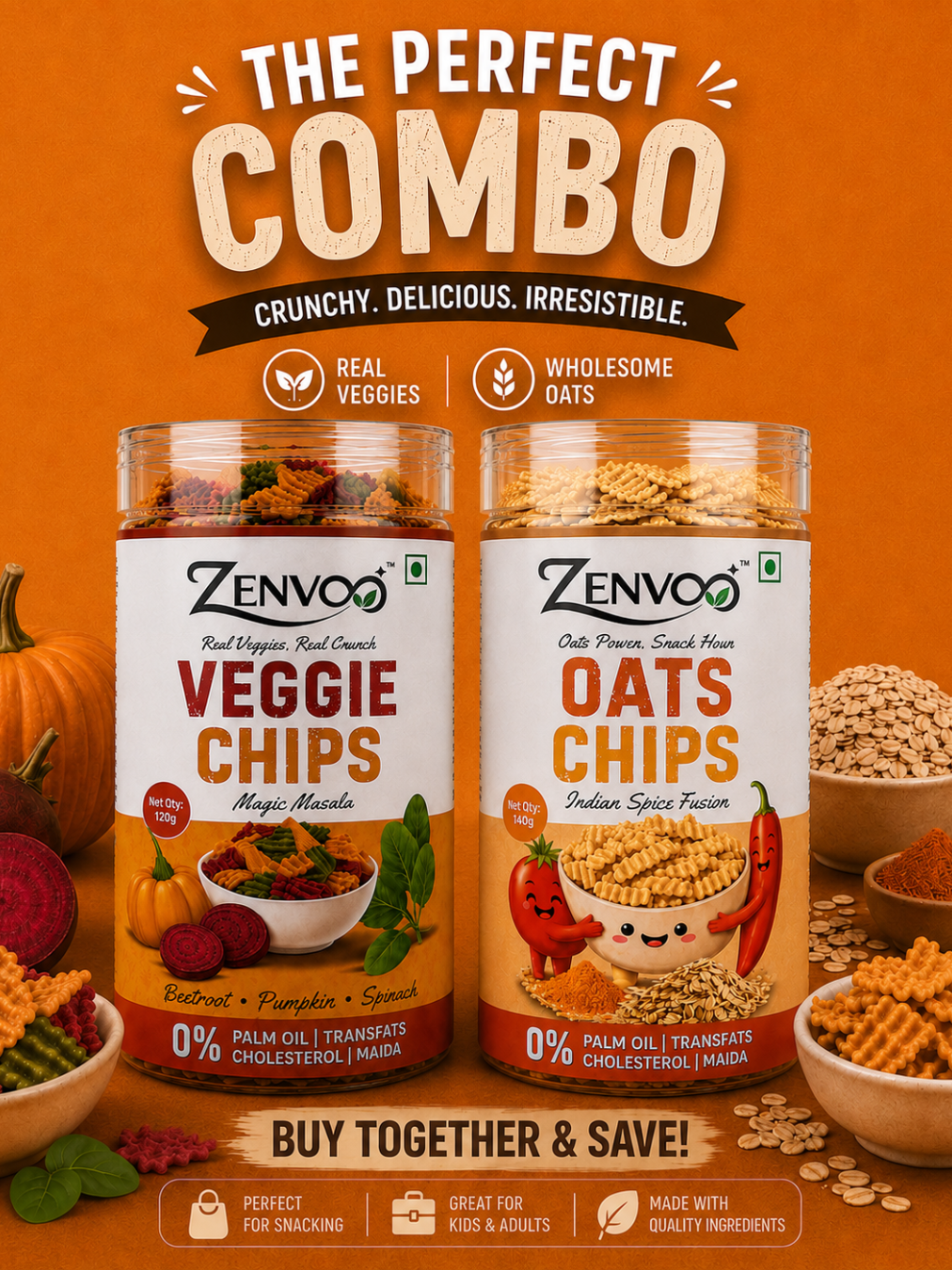 Veggie & Oats Chips Combo