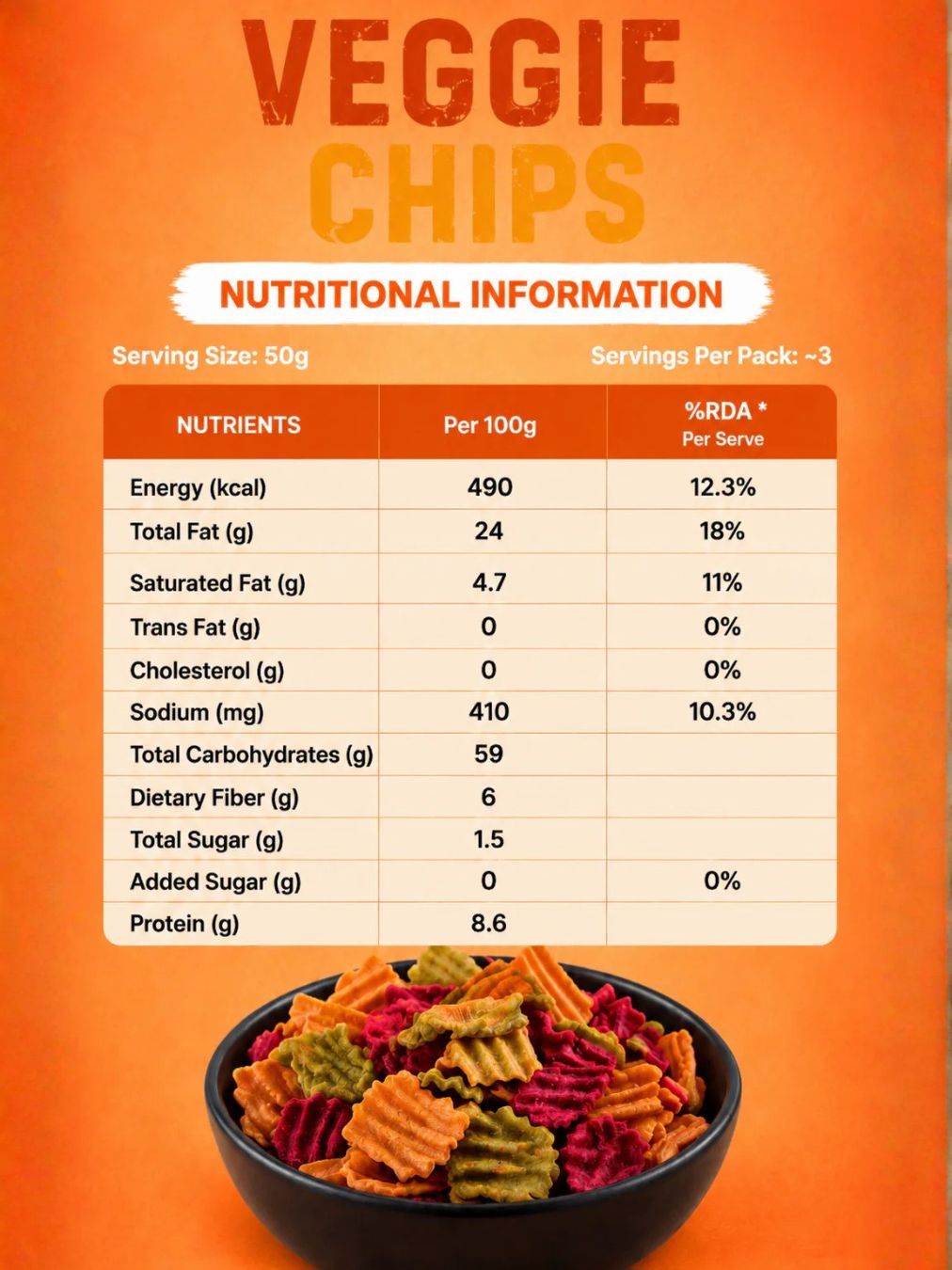 Zenvoo Mix Veggie Chips | Healthy Multigrain Snack – 140g